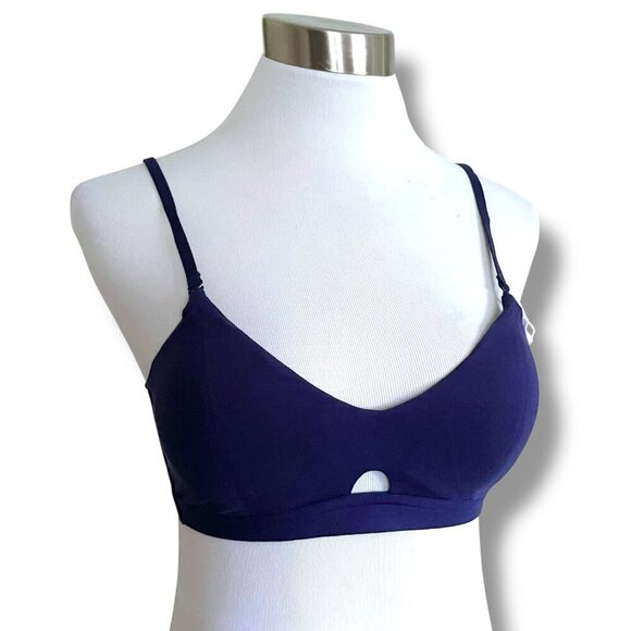 Neiwai 32A Bra Navy Blue Pure Comfort 5/8 Cup Bandeau Wireless Multiway Straps - Picture 1 of 8